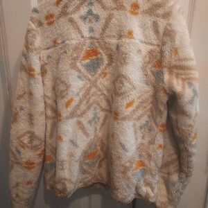 Gerry Geometric Pattern Plush Fleece Jacket Size Medium